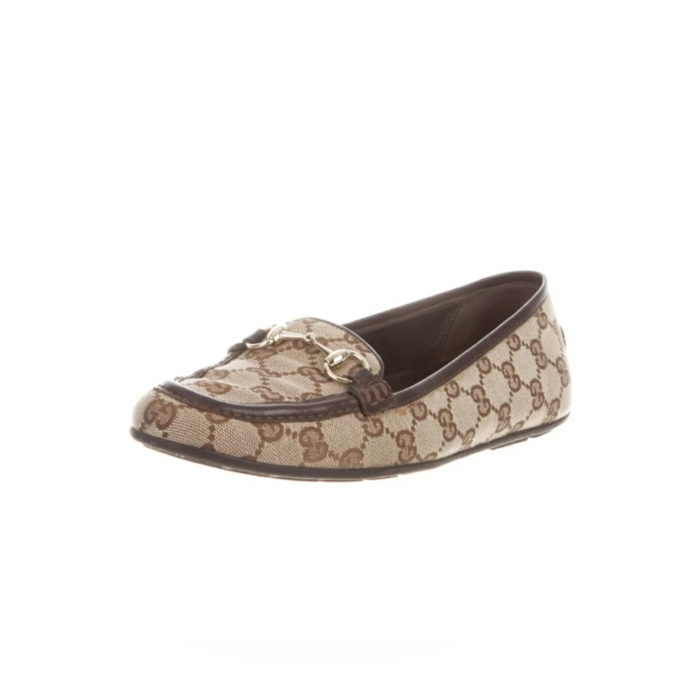 Authentic Gucci Canvas Moccasin